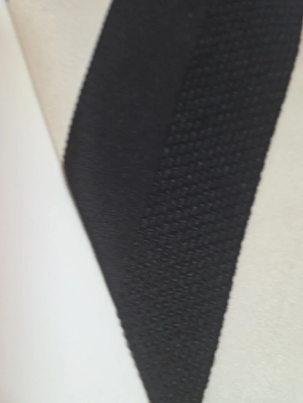Emporio Armani Nylon/Silk Black and White Striped Patchwork VTG Tie 4.0x53